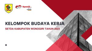 KELOMPOK BUDAYA KERJA (KBK) PEMERINTAH KABUPATEN WONOGIRI  TAHUN 2023
